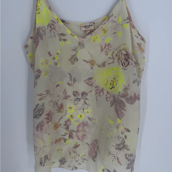 Under Wilfred Aritzia 100% Silk Rose Floral Dainty Romantic Camisole Tank Top - Picture 3 of 5